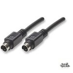 Manhattan S-Video 4 Pin 1.8m Cable Black