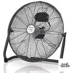 Mellerware Steel Black Hi Velocity 40cm 3 Speed Floor Fan