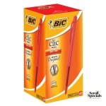 Bic Clic Red Medium Ballpoint Pens with Retractable Side