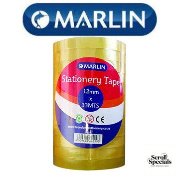 6009608640193 Marlin Clear 12mm Tape - Image 1