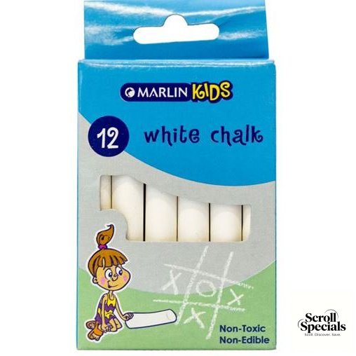 6009608641190 Marlin Kids Chalk White Colour - Image 1