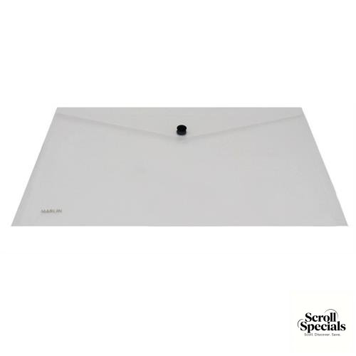 6009685853400 Marlin A4 Clear Carry Folder with Stud - Image 1