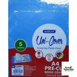 Marlin Kids A4 Precut Book Cover Blue 5 Pack
