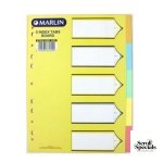 Marlin File Dividers Bright C/BOARD 1- 5