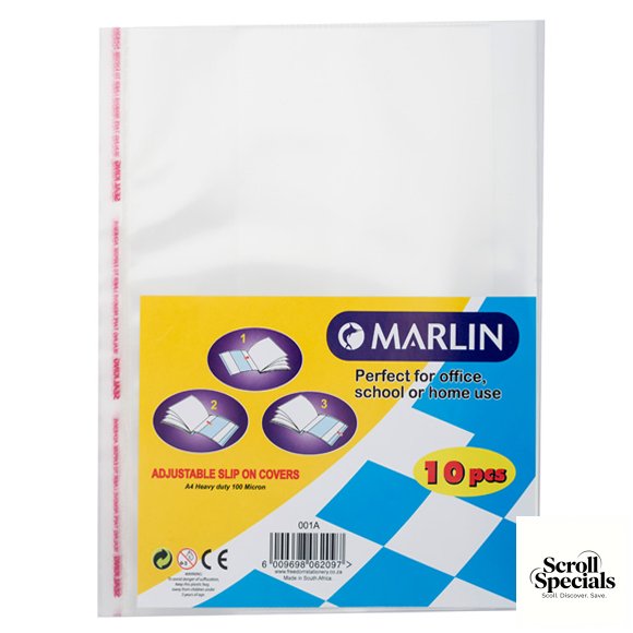 6009698062097 Marlin A4 Slipon Plastic Book Covers - Image 1