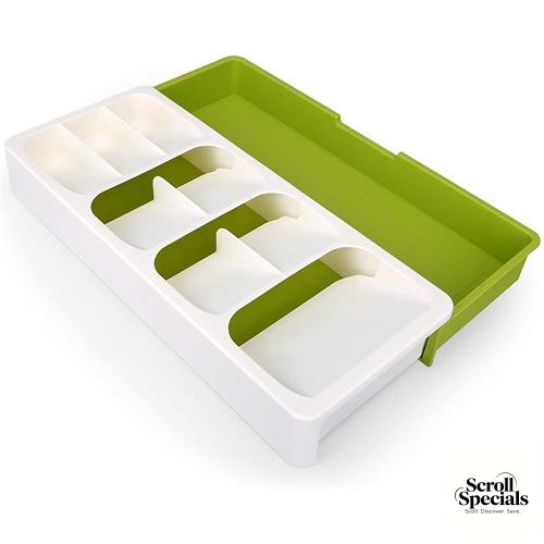 6901129010004CREAM Casey Cutlery 9 Compartments Drawer Organizer Colour Cream - Image 1