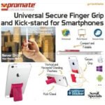 Promate Gripmate Universal Smartphone Finger Grip and Kickstand Pink