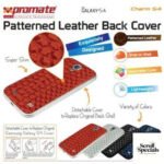 Promate Maroon Charm.S4 Premium Leather Back Cover