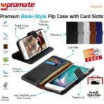 Promate White Tava-i6 Premium Book-Style Flip Case