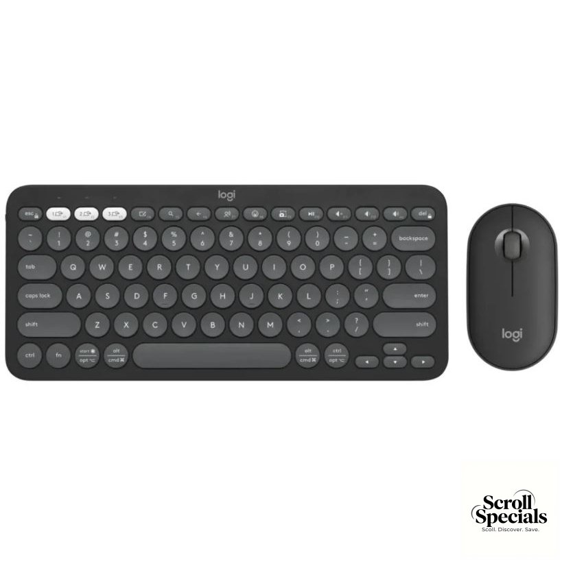 920-012239 Logitech Pebble 2 Keyboard & Mouse Combo - Black - Image 1