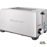 Taurus 4 Slice 1400W Stainless Steel Brushed Toaster