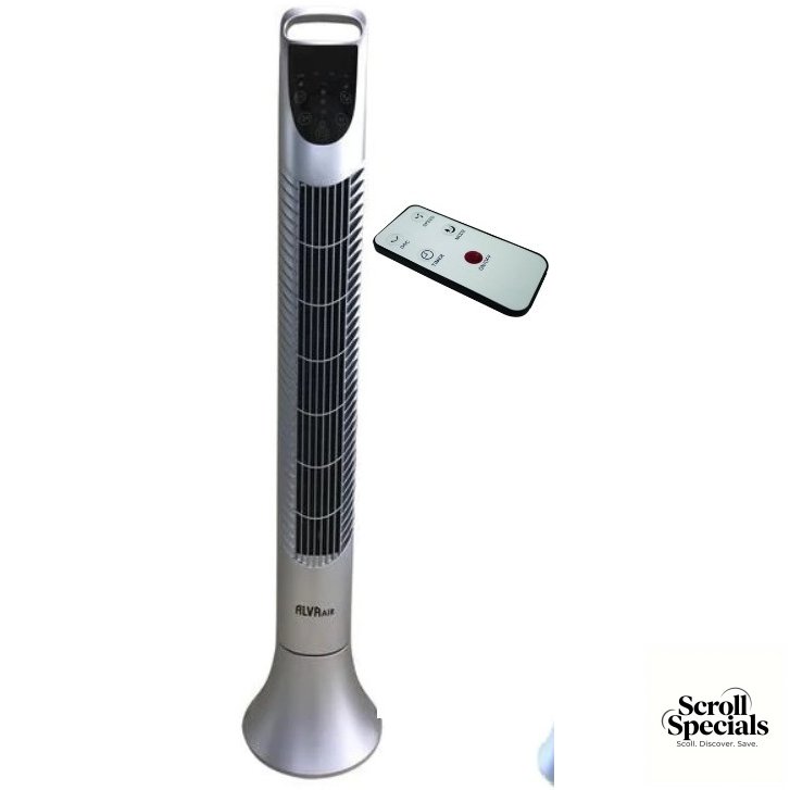 ACS206 Alva Air 92cm Silver Plastic Tower Fan - Image 1