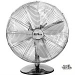 Alva Air 30cm Chrome Metal Desktop Fan
