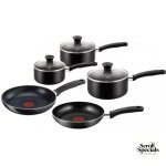 Tefal Essential 8 Piece Non Stick Set Black