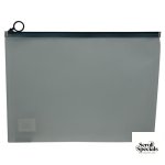 Brainware A4 Clear Carry Folder With Black Easy Slide Zip