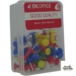DLOffice Multicolour 24mm Pushpins Thumb Tacks Plastic Tub