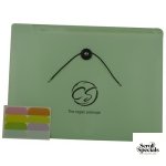 Brainware 8 Compartment Expanding File Organiser Green