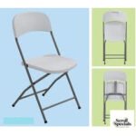 UniQue Blow Moulded Folding Plastic Chair With Steel Frame