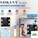 Sokany 180KG Bluetooth Bathroom Scale Black