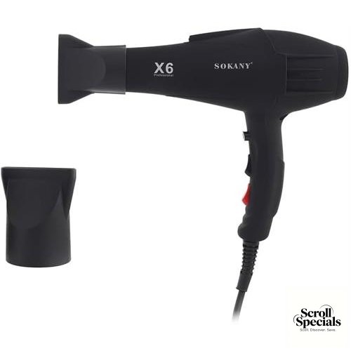 CSY-SKX6 Sokany Salon Profesional Quick Drying Black Hairdryer 2200w - Image 1