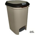 Casey 20 Litre Step On Pedal Waste Bin Beige And Brown