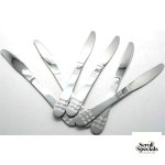 Casey Catering 6 Piece Stainless Steel Dinner Knives Set Square Design