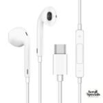 EZRA 3.5mm To TypeC White Digital Earphones 1.2m Length