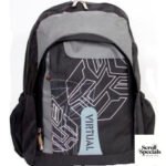 Macaroni Black and Grey Scolaro Student Backpack