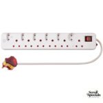 Ellies 12 Way Surge Multiplug Adator