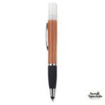 Geeko 3-in-1 Sanitizer Spray Stylus and Blue Ink Pen Orange