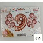 Casey 13pc Rose Gold and White Balloon Set Nr.9