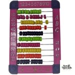Brainware Bear Pink Plastic Abacus 100 Beads Flatboard