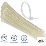 Noble Nylon Cable Ties 3.6 x 200mm Pack of 100 White