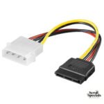 UniQue SATA Male to 4 Pin Female Molex Adapter