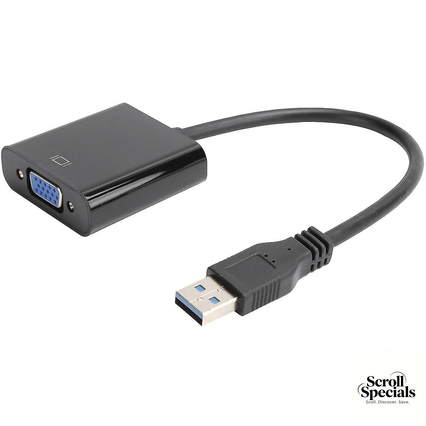 UQ-USB3TVGAF UniQue USB 3.0 To Female VGA Adaptor - Image 1