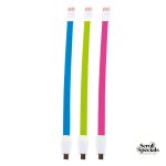 Whizzy Pink,Blue & Green Designer 3 Pack Micro USB Charge Cable