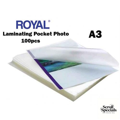 ZU013625-FE Royal Laminating Pocket A3 100pcs - Image 1