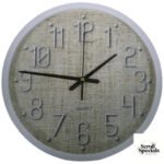 Casey Analog 30cm Round Face White with Black Quartz Wall Clock